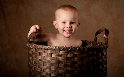 My Grandson in a Basket