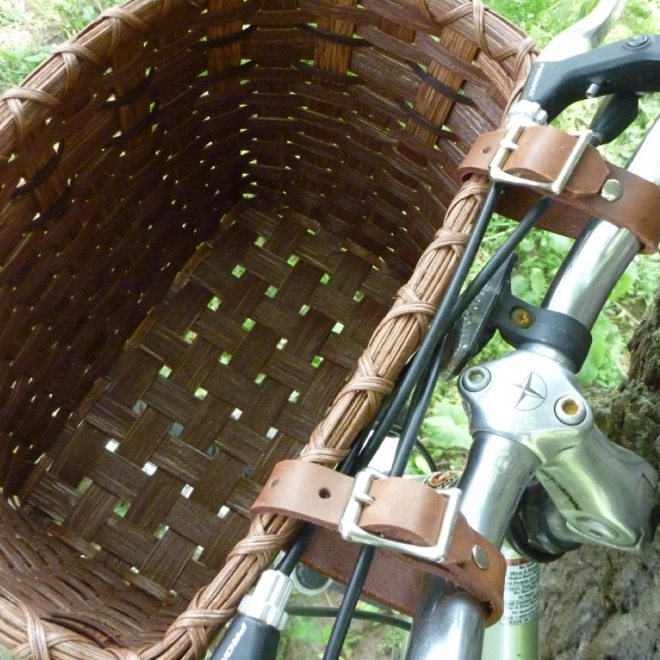 Bicycle Basket - Leather Straps