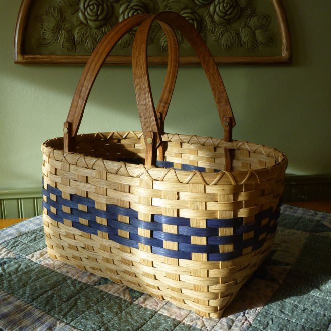 Double Swing-Handled Tote Basket