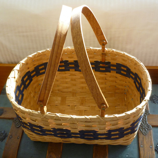 Double Swing-Handled Tote Basket