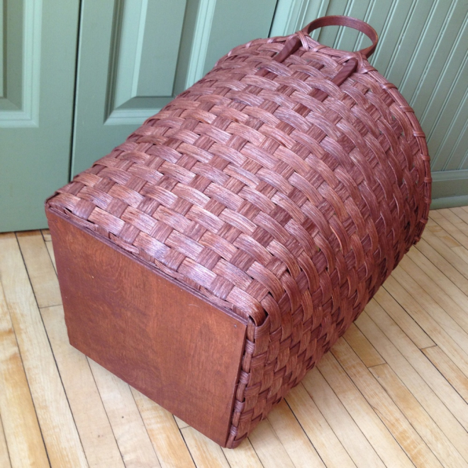 Wooden Bottom Toy Basket