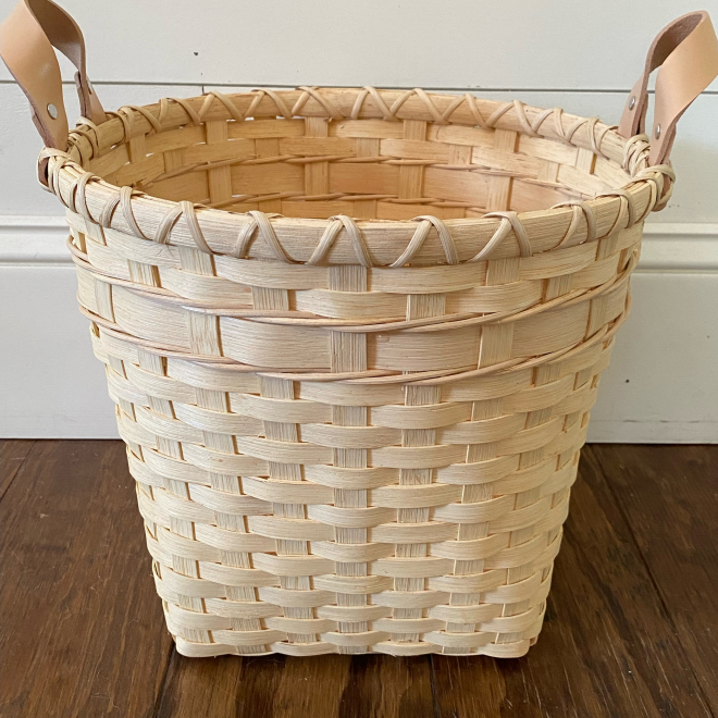 Wooden Bottom Waste Basket