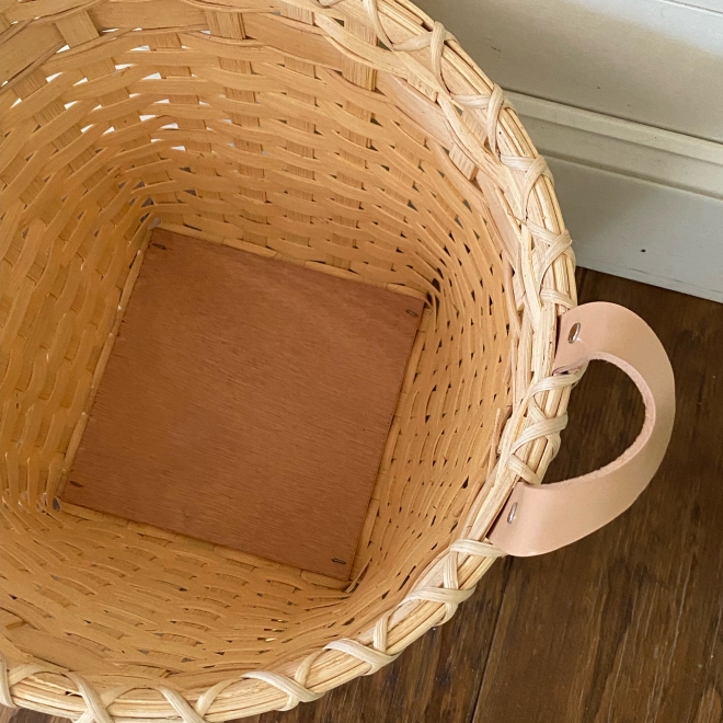 Wooden Bottom Waste Basket