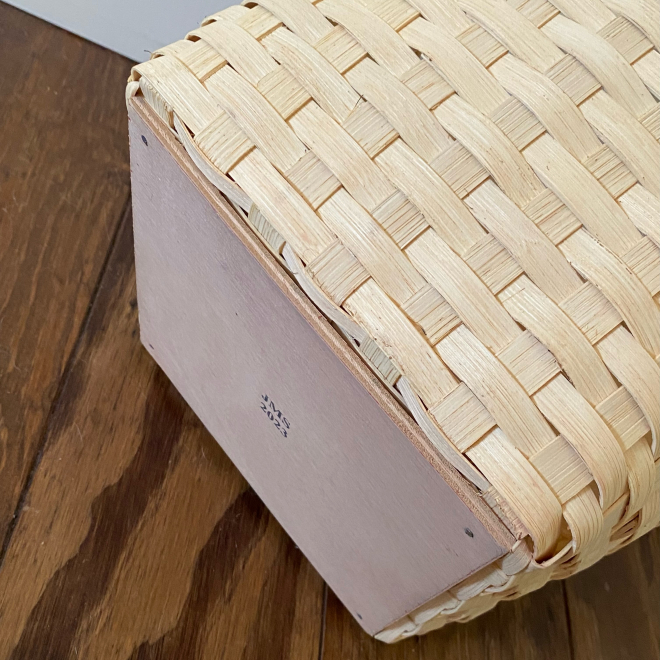 Wooden Bottom Waste Basket