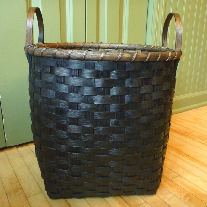 Wooden Bottom Toy Basket - Painted