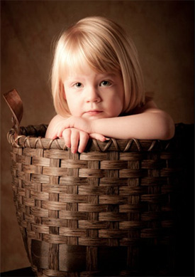 My Granddaughter in a Basket